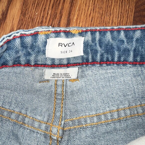 High Rise distressed straight leg RVCA jeans - Size 24 - Picture 3 of 5